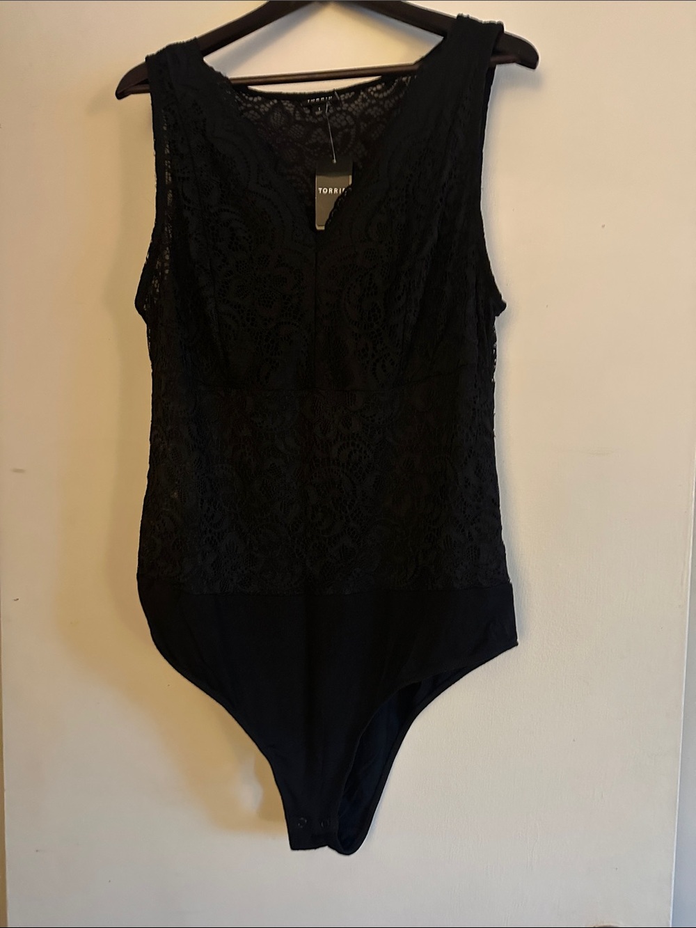 torrid Black Lace V-Neck Bodysuit